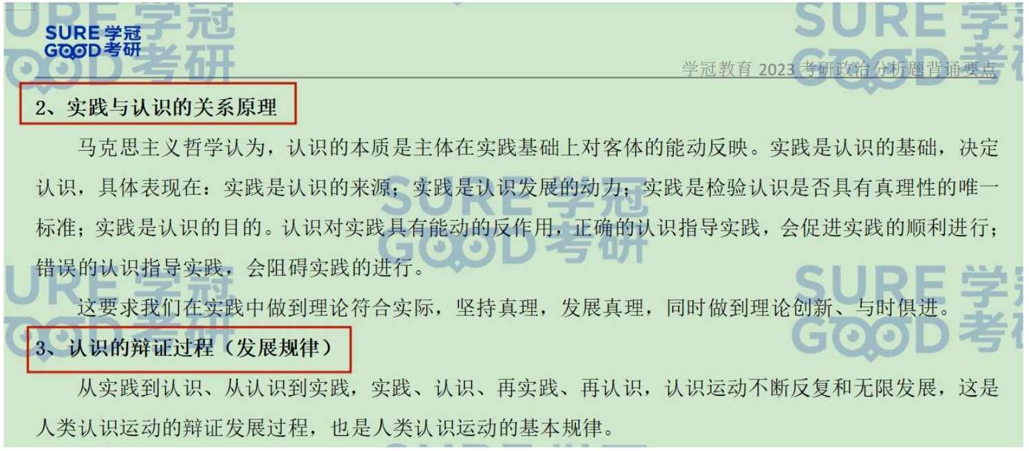 真实记录：学冠教育官方解读考研政治你中的题有哪些？