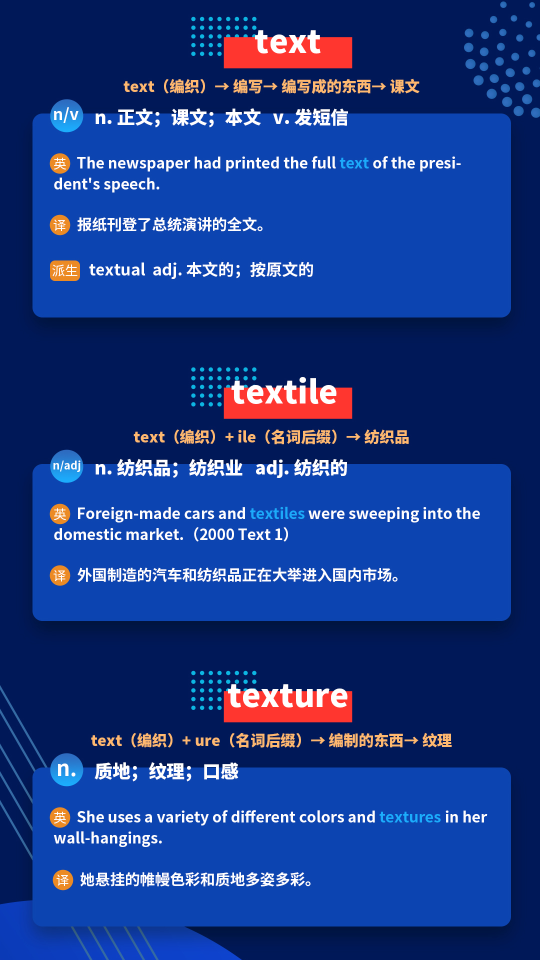 考研英语培训班讲师带你进行考研英语词汇词根词缀text的记忆