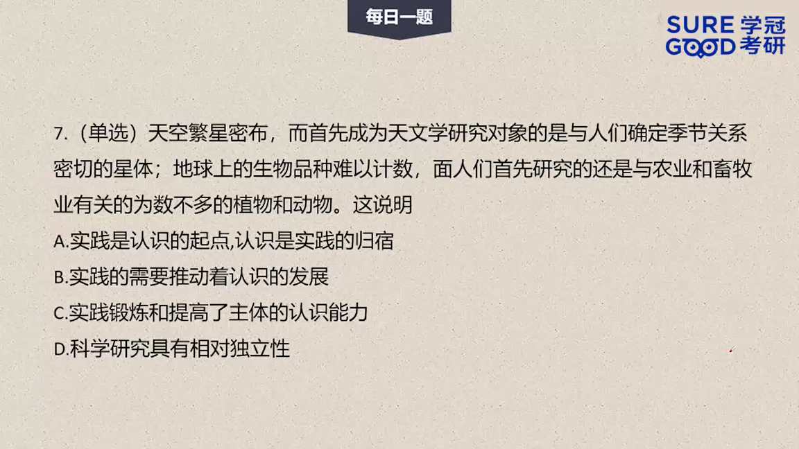 学冠考研数学每日一题