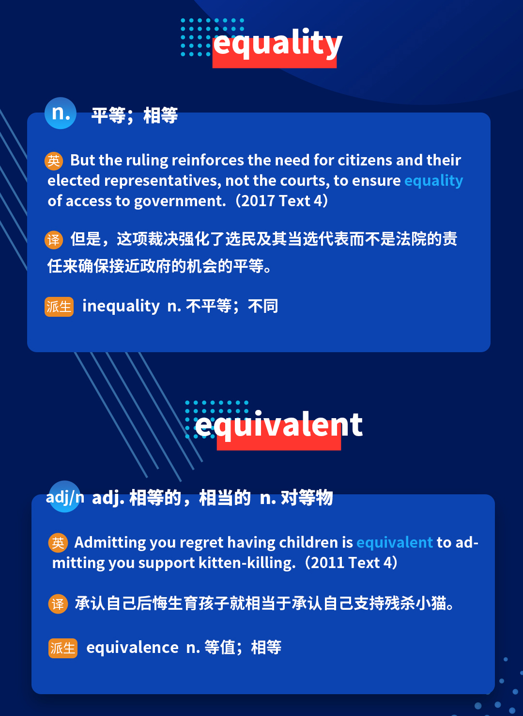 学冠教育带你了解考研英语记忆好方法之词根词缀equ的记忆