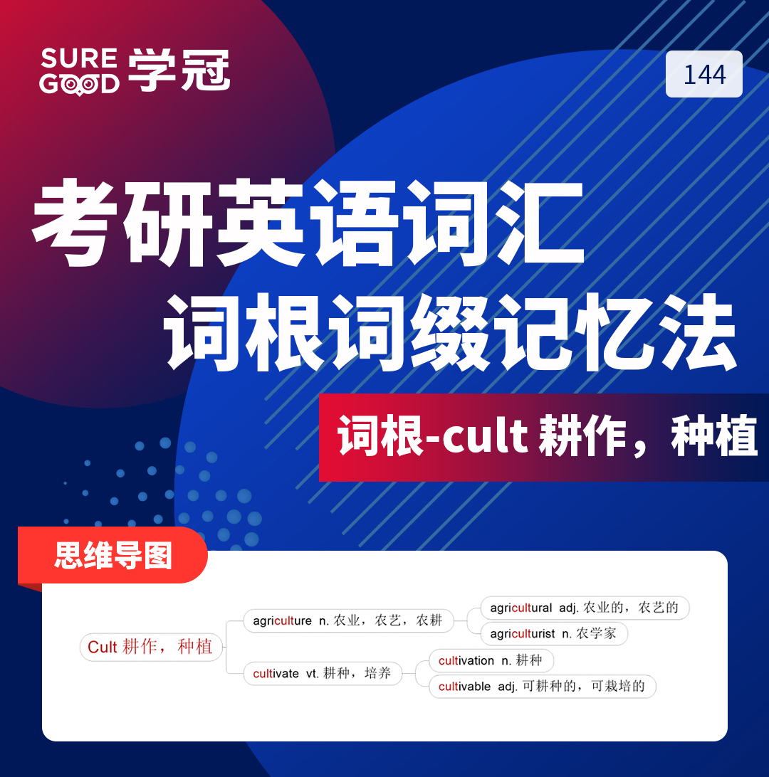 学冠教育带你进行考研英语词根词缀cult的记忆